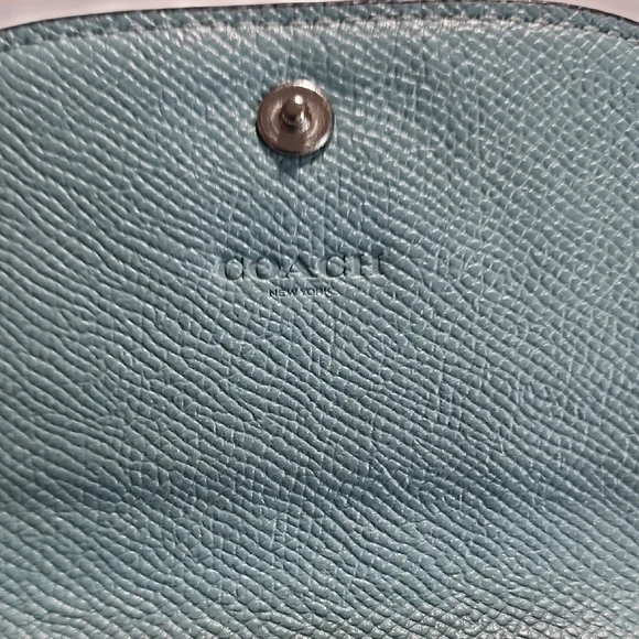 Coach Turquoise Leather Wallet - Picture 5 of 11